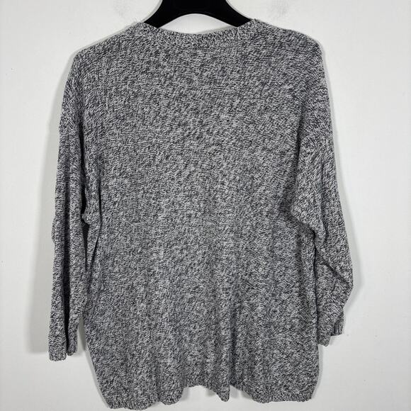 Philosophy Women's Plus 3X Dolman Sleeve Gray Ribbed Knit Cottagecore Sweater - Picture 7 of 7